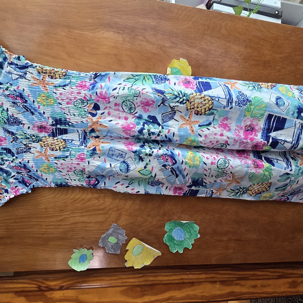 Colorful Tropical Print Dress